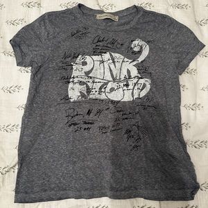 Abercrombie and Fitch - loose T shirt - pink Floyd signed graphic tee - size s